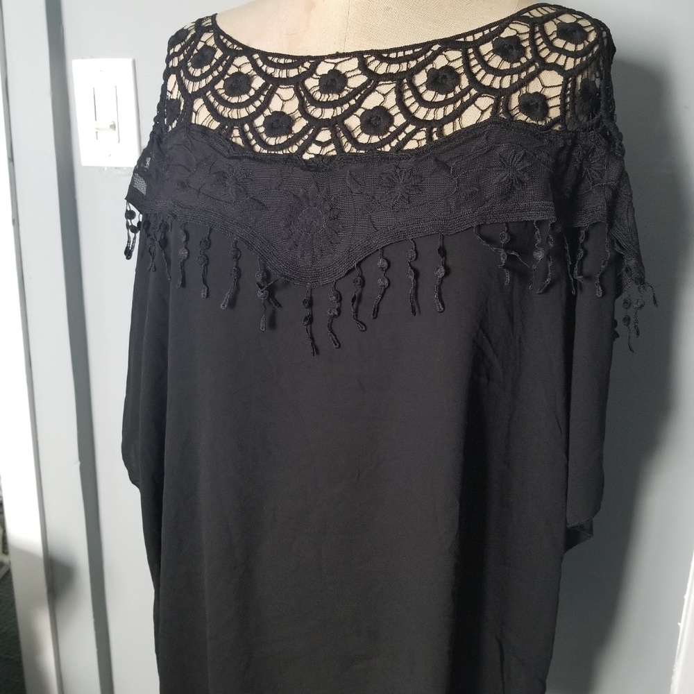 Chiffon lace blouse
